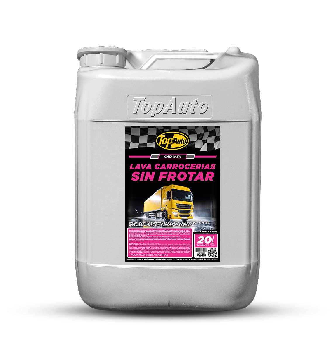 LAVACARROCERIA SERV.PESADO " SIN FROTAR "  20 Lts.TOP AUTO