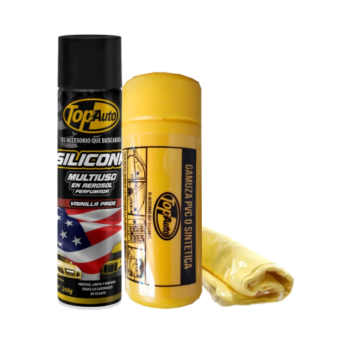 COMBO TOP AUTO SILICONA + GAMUZA SINTETICA