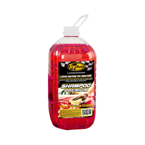 SHAMPOO ROJO PH NEUTRO 5 Lts TOP AUTO PREMIUN