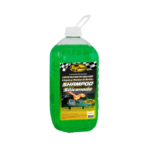SHAMPOO VERDE SILICONADO NEUTRO TOP AUTO CAR WASH x 5 Lts.