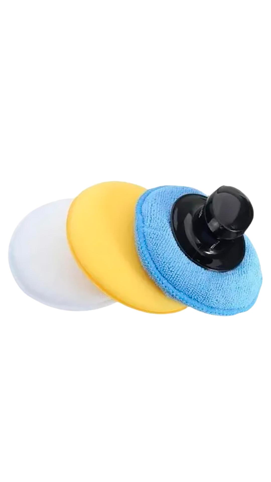 DISCOS DE MICROFIBRA C/ MANGO (3 UND) 12 CM